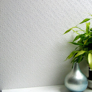 Hamnett White Paintable Anaglypta Original Wallpaper by Brewster