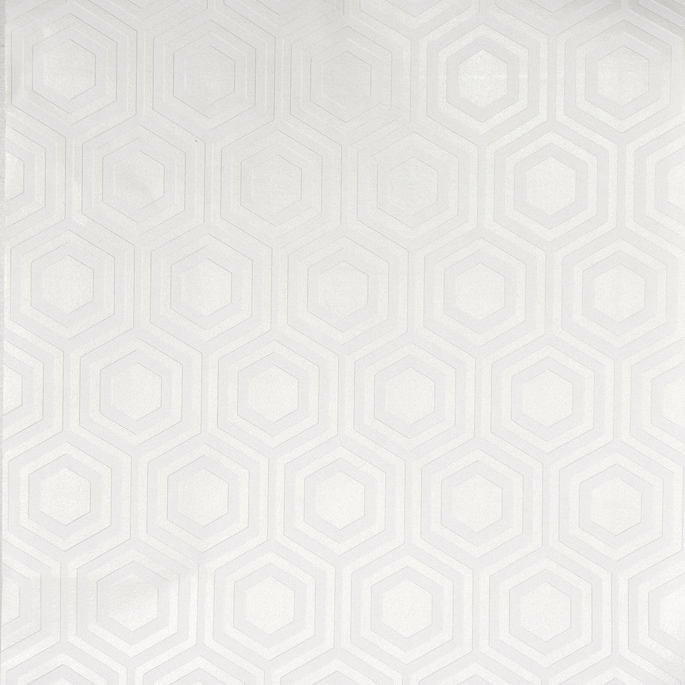 Hive White Geometric Paintable Wallpaper by Brewster Anaglypta XII Covers about 55 square feet 20-in by 33-ft long roll Unpasted 6.3 - Fabric Carolina -