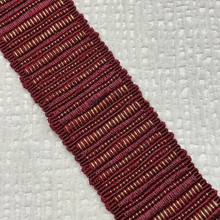 Reese Tape Cherry by Magnolia Designer Trim - 64Cot/26Ray/5Lin/5Met China Horizontal: and Vertical: 2.5 - Swanky Fabrics -