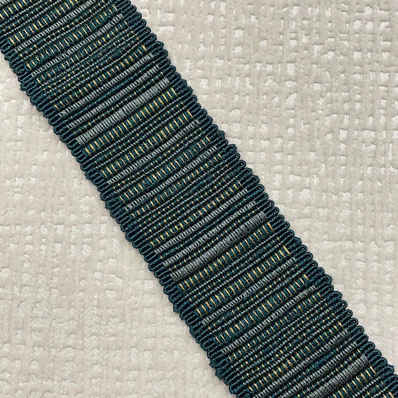 Reese Tape Emerald by Magnolia Trim - 64Cot/26Ray/5Lin/5Met China Horizontal: and Vertical: 2.5 - Fabric Carolina -