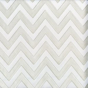 Reflex White by Norbar Designer Fabric 100% POLYESTER CHINA 2"V 5"H 58 - Swanky Fabrics -