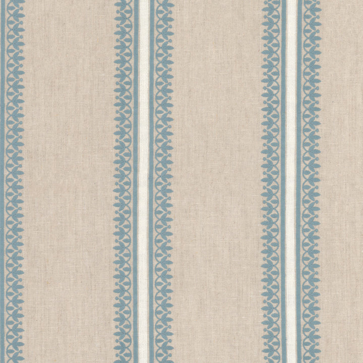 Rehoboth 1 Haze by Stout Fabric Stout Fabric Rehoboth 1 HazeFabric Comfortable Living Moonstone/Sapphire 100%Lin %Pemb India </p><p>Repeat: H: 7, V: 9.125 52 in - Fabric Carolina -