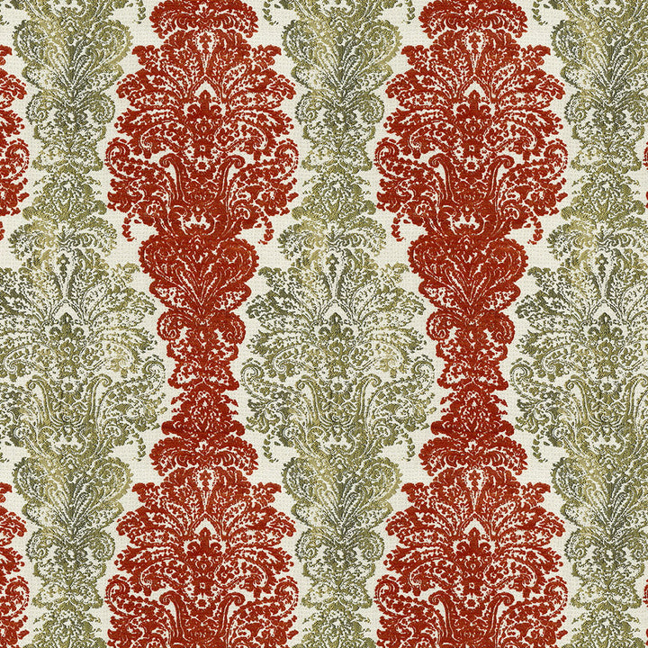 Reign 44 Atomic Tangerine by ABBEYSHEA Fabric 100% Polyester CN 45,000 Double Rubs (Wyzenbeek) </p><p>Repeat: Horizontal: 4.5 in. (11.43 cm) up the roll and Vertical: 14.5 in. (36.83 cm) across the roll 56 in. (142 cm) - Fabric Carolina -