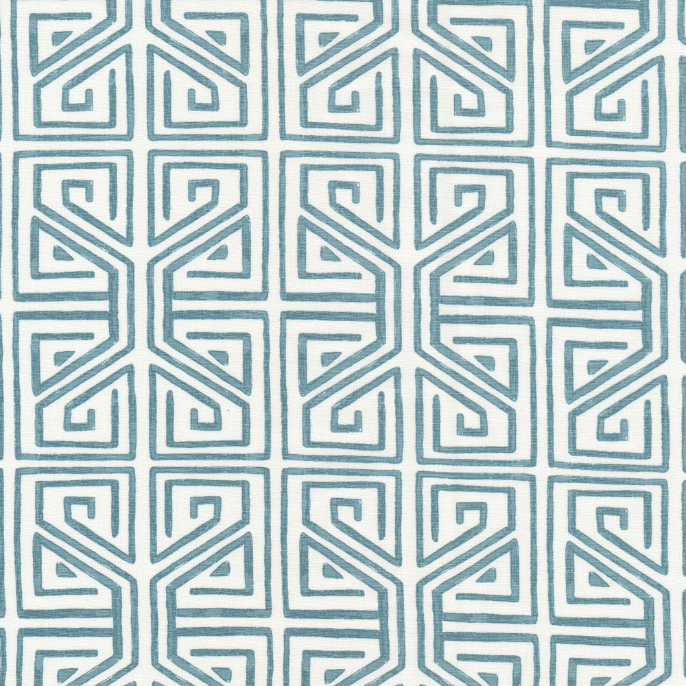 Revelry 3 Aqua by Stout Designer Fabric RAINBOW LIBRARY HAZE/SKY 58%LIN 42%COT INDIA Horizontal: 6.250 and Vertical: 7.625 54 in - Swanky Fabrics -