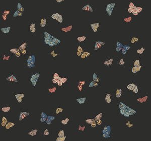 Butterfly House Black Wallpaper by Rifle Paper Co.