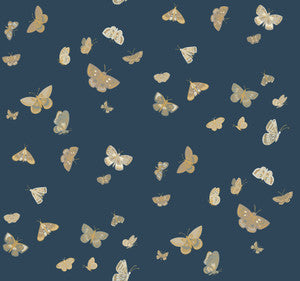 Butterfly House Navy Wallpaper by Rifle Paper Co.