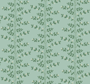 Climbing Vine Soft Teal Wallpaper by Rifle Paper Co.