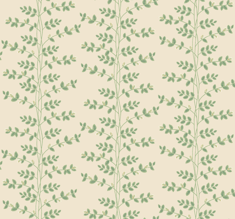 Climbing Vine Linen Wallpaper by Rifle Paper Co. Rifle Paper Co. 3rd Edition Covers about 60.8 square feet 27-in by 27-ft long roll Unpasted 25.25 - Fabric Carolina -