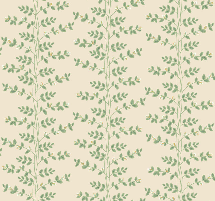 Climbing Vine Linen Wallpaper by Rifle Paper Co. Rifle Paper Co. 3rd Edition Covers about 60.8 square feet 27-in by 27-ft long roll Unpasted 25.25 - Fabric Carolina -