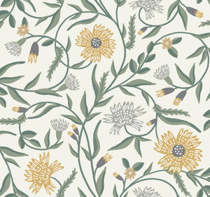 Aster Gold Wallpaper by Rifle Paper Co.
