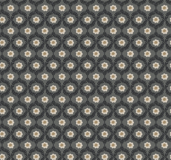 Emma Black Wallpaper by Rifle Paper Co. Rifle Paper Co. 3rd Edition Covers about 60.8 square feet 27-in by 27-ft long roll Unpasted 25.25 - Fabric Carolina -