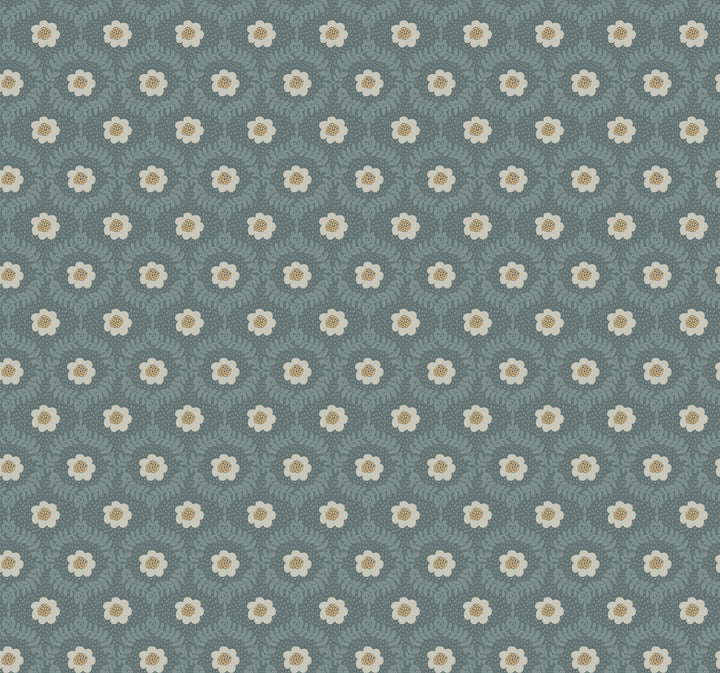 Emma Slate Wallpaper by Rifle Paper Co. Rifle Paper Co. 3rd Edition Covers about 60.8 square feet 27-in by 27-ft long roll Unpasted 25.25 - Fabric Carolina -