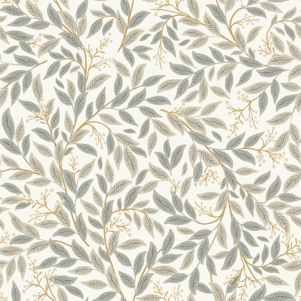 Willowberry Linen Wallpaper by Rifle Paper Co. Rifle Paper Co. 3rd Edition Covers about 56.4 square feet 20.5-in by 33-ft long roll Unpasted 20.5 - Fabric Carolina -