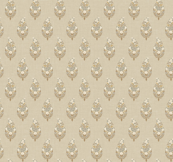 Paisley Linen Wallpaper by Rifle Paper Co. Rifle Paper Co. 3rd Edition Covers about 60.8 square feet 27-in by 27-ft long roll Unpasted 25.25 - Fabric Carolina -