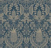 Pineapple Damask Navy by Rifle Paper Co. Wallpaper