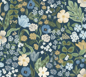 Blossom Navy Wallpaper by Rifle Paper Co.