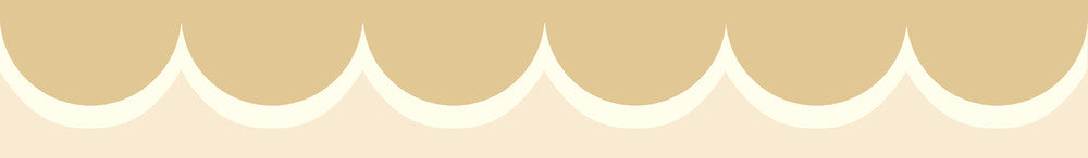 Linen Scallop Wallpaper Trim by Rifle Paper Co. Rifle Paper Co. 3rd Edition Covers about 4.4 square feet 3.5-in by 15-ft long roll Unpasted 0 - Fabric Carolina -