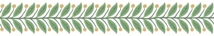 Green Garden Wallpaper Trim by Rifle Paper Co. Designer Rifle Paper Co. 3rd Edition Covers about 4.4 square feet 3.5-in by 15-ft long roll Unpasted 0 - Swanky Fabrics -