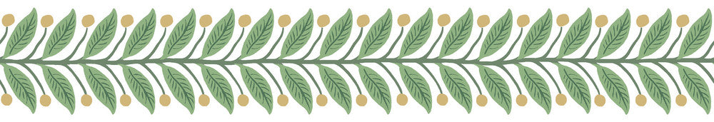 Green Garden Wallpaper Trim by Rifle Paper Co. Rifle Paper Co. 3rd Edition Covers about 4.4 square feet 3.5-in by 15-ft long roll Unpasted 0 - Fabric Carolina -