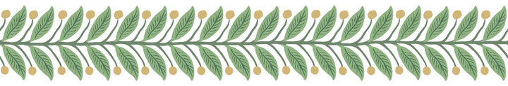 Green Garden Wallpaper Trim by Rifle Paper Co. Rifle Paper Co. 3rd Edition Covers about 4.4 square feet 3.5-in by 15-ft long roll Unpasted 0 - Fabric Carolina -