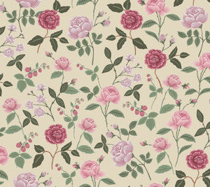 Roses Linen Wallpaper by Rifle Paper Co.