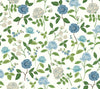 Roses White & Blue by Rifle Paper Co. Wallpaper