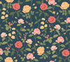 Roses Navy by Rifle Paper Co. Wallpaper