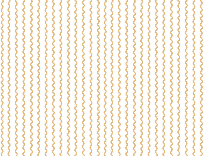 Rickrack Gold Wallpaper by Rifle Paper Co. Designer Rifle Paper Co. 3rd Edition Covers about 60.8 square feet 27-in by 27-ft long roll Unpasted 20.5 - Swanky Fabrics -