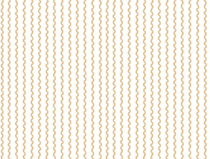 Rickrack Gold Wallpaper by Rifle Paper Co. Rifle Paper Co. 3rd Edition Covers about 60.8 square feet 27-in by 27-ft long roll Unpasted 20.5 - Fabric Carolina -