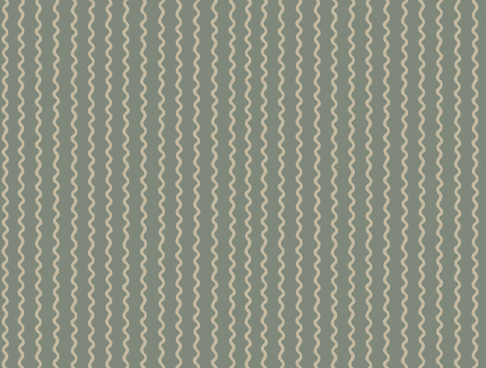 Rickrack Moss Wallpaper by Rifle Paper Co. Rifle Paper Co. 3rd Edition Covers about 60.8 square feet 27-in by 27-ft long roll Unpasted 20.5 - Fabric Carolina -