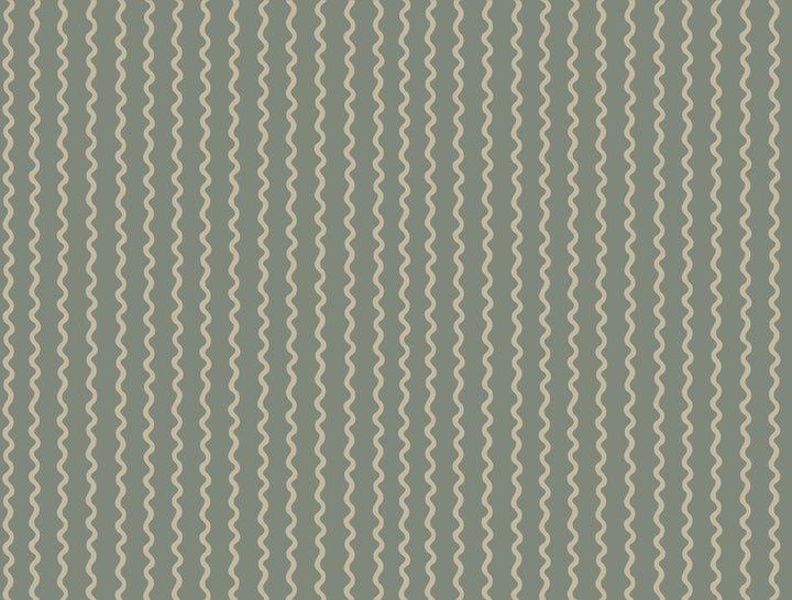 Rickrack Moss Wallpaper by Rifle Paper Co. Rifle Paper Co. 3rd Edition Covers about 60.8 square feet 27-in by 27-ft long roll Unpasted 20.5 - Fabric Carolina -