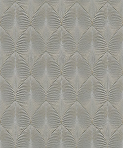 Tirsuli Grey Ogee Wallpaper by Rasch