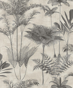 Kinabalu Charcoal Rainforest Wallpaper by Rasch