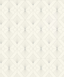 Henri Off White Geometric Wallpaper by Rasch