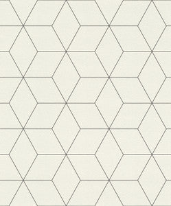 Lloyd Off White Geometric Wallpaper by Rasch