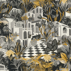 Merian Grey Architectural Wallpaper by Rasch