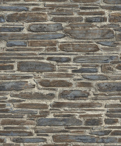 Cassandre Grey Stone Wallpaper by Rasch