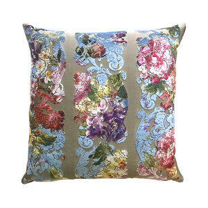 Jardin Colbert Pillow/Blue Satin Rh 0001Jardnpill by The House of Scalamandre
 Pillow
