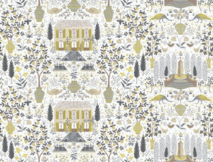 Camont Linen & Gold Wallpaper by Rifle Paper Co.