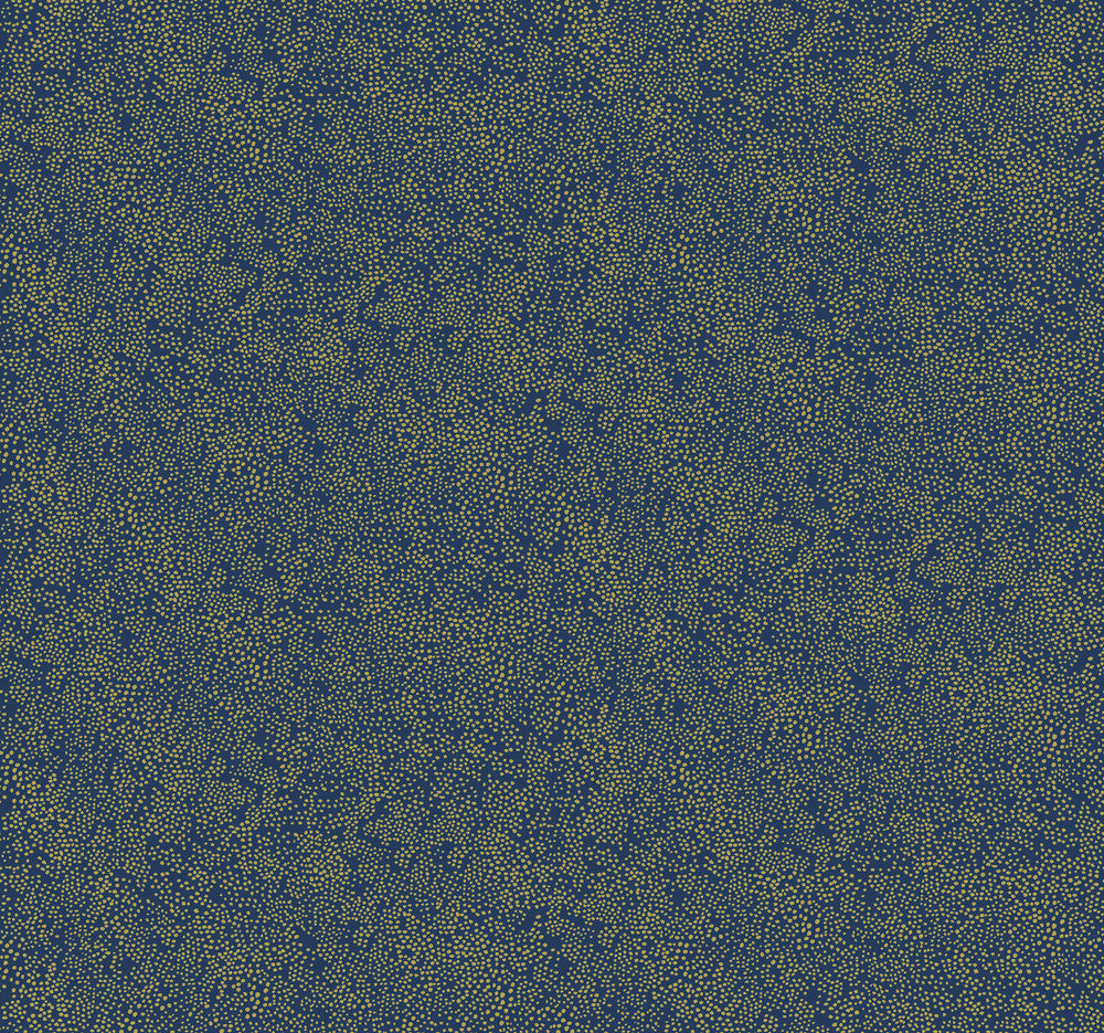 Champagne Dots Gold & Navy Wallpaper by Rifle Paper Co. Rifle Paper Co. Covers about 60.8 square feet 27-in by 27-ft long roll Unpasted 25.25 - Fabric Carolina -