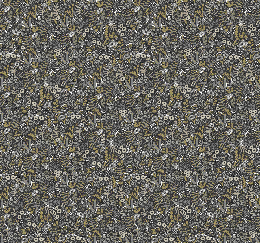 Tapestry Black & Beige Wallpaper by Rifle Paper Co. Rifle Paper Co. Covers about 60.8 square feet 27-in by 27-ft long roll Unpasted 25.25 - Fabric Carolina -
