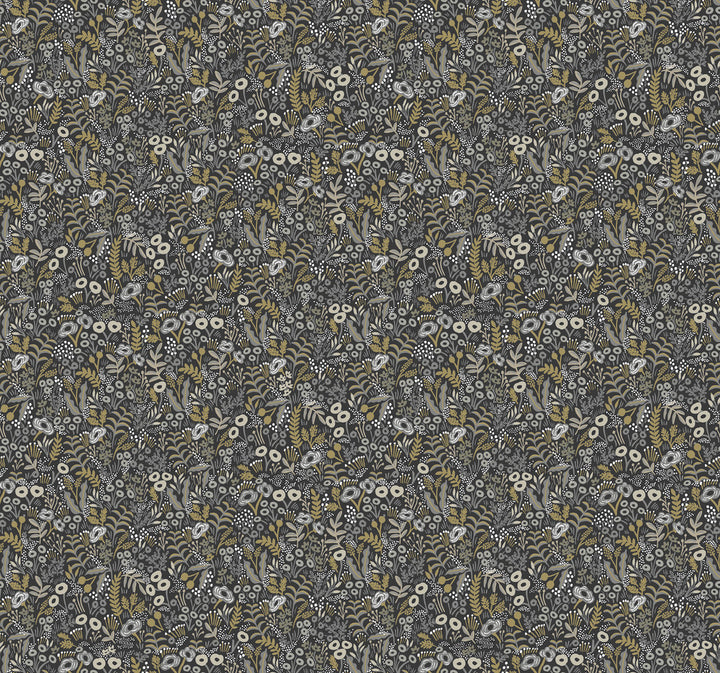Tapestry Black & Beige Wallpaper by Rifle Paper Co. Rifle Paper Co. Covers about 60.8 square feet 27-in by 27-ft long roll Unpasted 25.25 - Fabric Carolina -