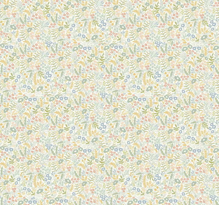 Tapestry Light Mustard Wallpaper by Rifle Paper Co. Rifle Paper Co. Covers about 60.8 square feet 27-in by 27-ft long roll Unpasted 25.25 - Fabric Carolina -