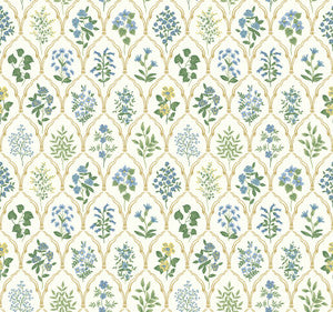 Hawthorne Blue & Green Wallpaper by Rifle Paper Co.