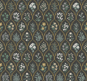 Hawthorne Black & Cream Wallpaper by Rifle Paper Co.