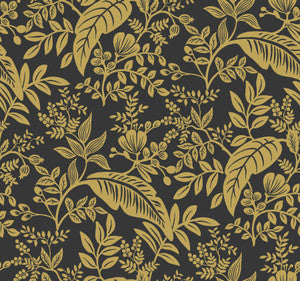 Canopy Gold & Black Wallpaper by Rifle Paper Co.
