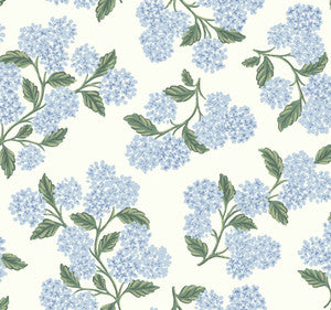 Hydrangea Blue & White Wallpaper by Rifle Paper Co.
