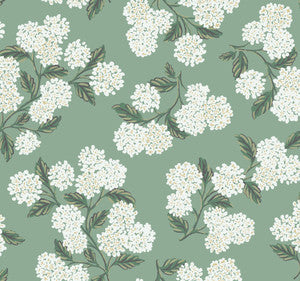 Hydrangea Jade Wallpaper by Rifle Paper Co.
