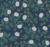 Peonies Navy by Rifle Paper Co. Wallpaper