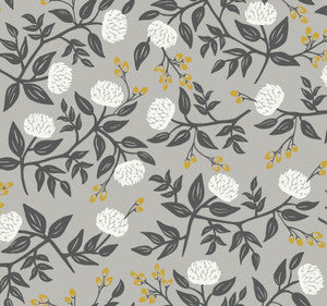 Peonies Grey Wallpaper by Rifle Paper Co.